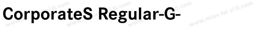 CorporateS Regular-G字体转换